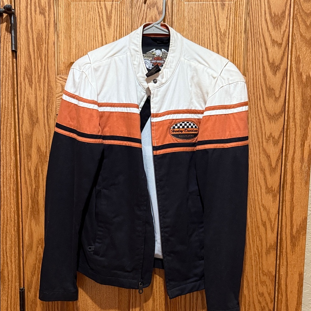 Harley-Davidson Cream and Orange Varsity Jacket